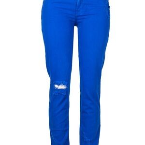 7 for All Mankind Blue Distressed Jeans